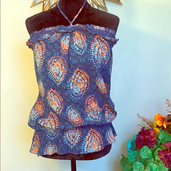 Decree Ruched Ruffle Top - Picture 1 of 5